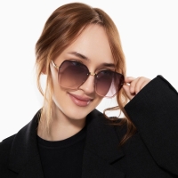 Очки солнцезащитные uv 400, дужка 13.5 см, ширина 13.4 см, линза 5.6×6 см