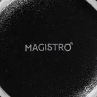 Кружки Magistro Carbon, набор 2 шт., 380 мл, фарфор, чёрная