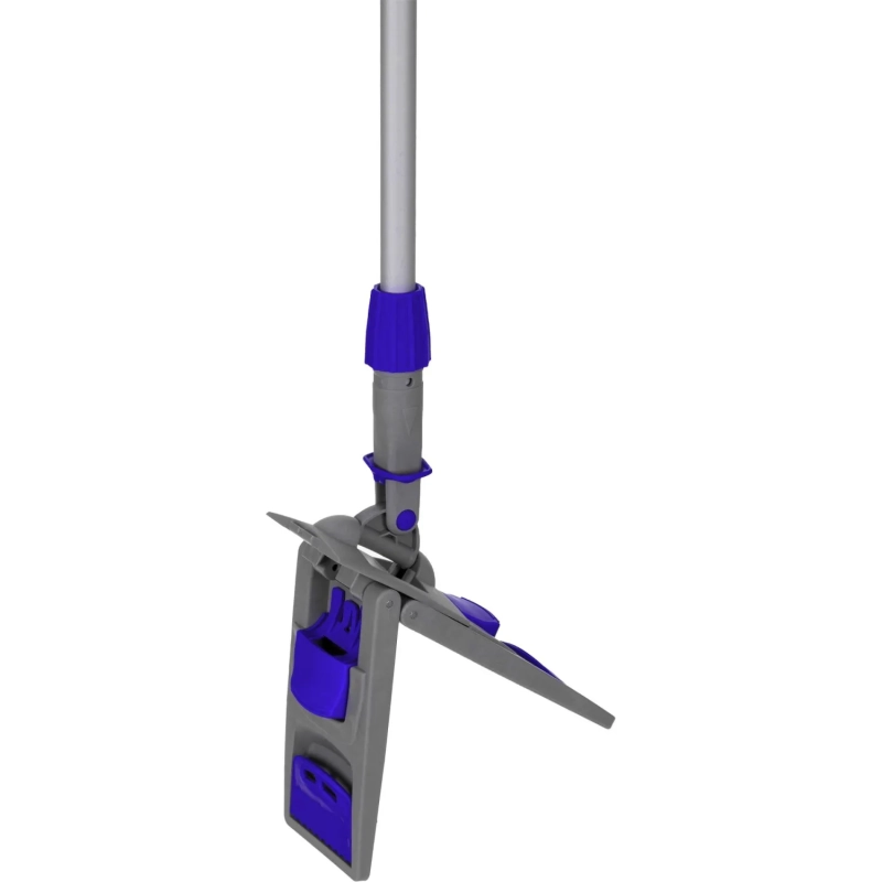 Держатель МОПа универс/зажимы, пластик LuscanProf  40х11см, серый/синий