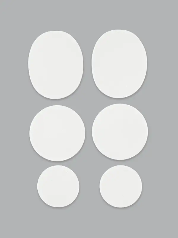 Набор 6шт заплаток клеевых для обуви кожзам белый АУ