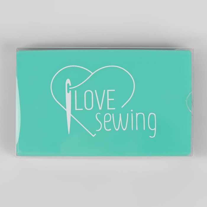 Игольница магнитная, 11 × 6,5 см, надпись МИКС, цвет бирюзовый Игольница магнитная, 11 × 6,5 см, надпись МИКС, цвет бирюзовый