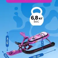 Снегокат &laquo;Ника кросс&raquo; Slalom, розовый, фиолетовый, СНК/SL Nika Kids