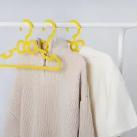 Плечики - вешалки для одежды Доляна, 28.5&times;0.4&times;14.5 см, 10 шт., детские, жёлтые