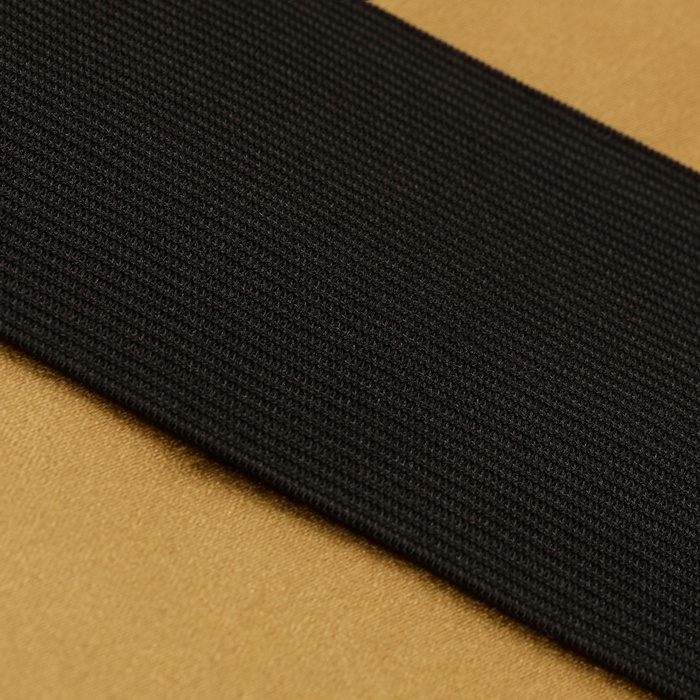 Резинка вязаная, 70 мм, 40 ± 2 м, цвет чёрный Резинка вязаная, 70 мм, 40 ± 2 м, цвет чёрный