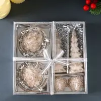 Набор свечей &laquo;Ёлочки и шишки&raquo;, 6 шт., 18.5&times;18.5&times;3.5 см