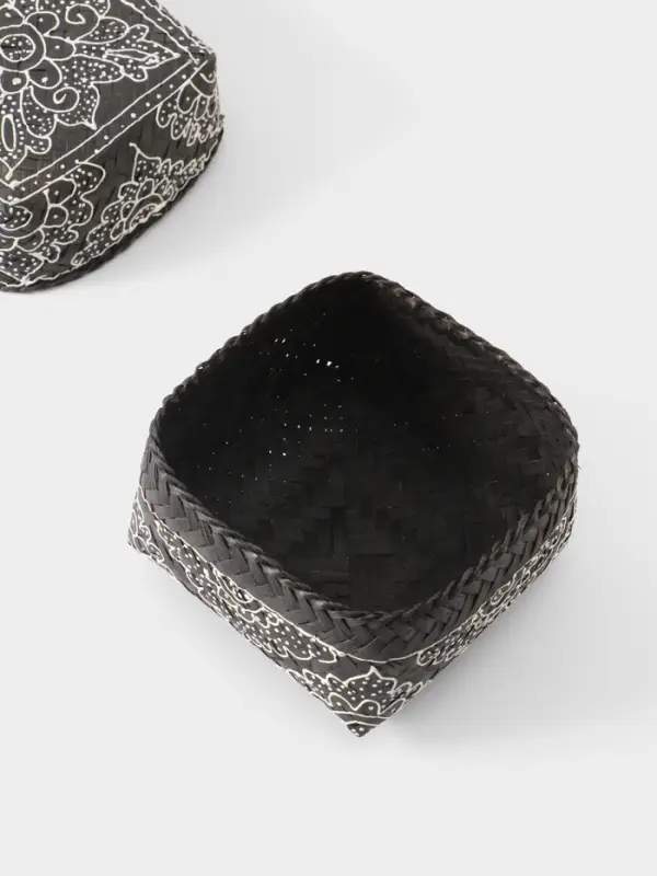 Корзинка плетёная &laquo;Бонтанг&raquo;, 16&times;16&times;12 см, бамбук, тёмная