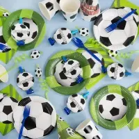 Карнавальные язычки гудки "Футбол" 11 см, 6 шт. в упак.