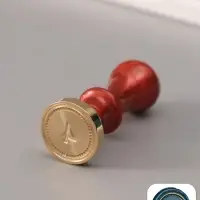 Печать для сургуча с пластиковой ручкой &laquo;Классика цифра 4&raquo;, 2.5&times;2.5&times;6.3 см
