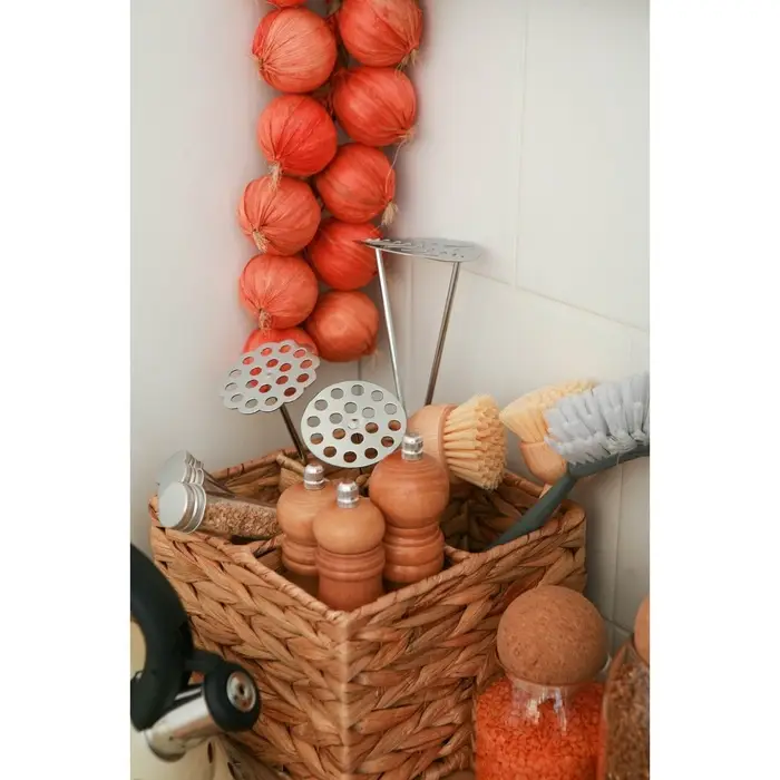 Корзинка для подачи столовых приборов Доляна &laquo;Камыш&raquo;, 4 секции, 20&times;14 см, солома