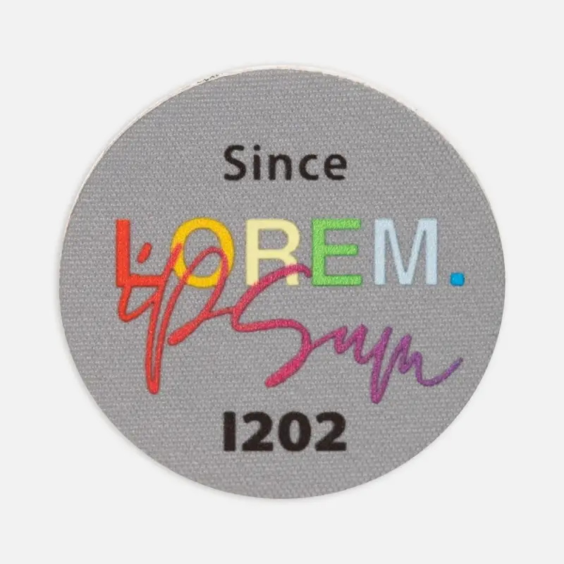 Наклейка тканевая Lunga Round, M, серая Наклейка тканевая Lunga Round, M, серая