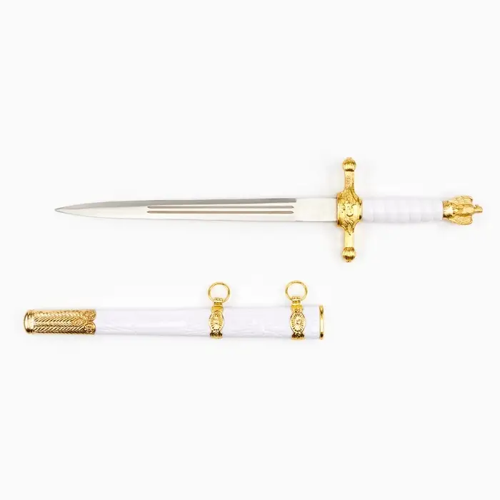 Макет оружия &laquo;Сувенирный кортик. Белый с золотой отделкой&raquo;, 35 см
