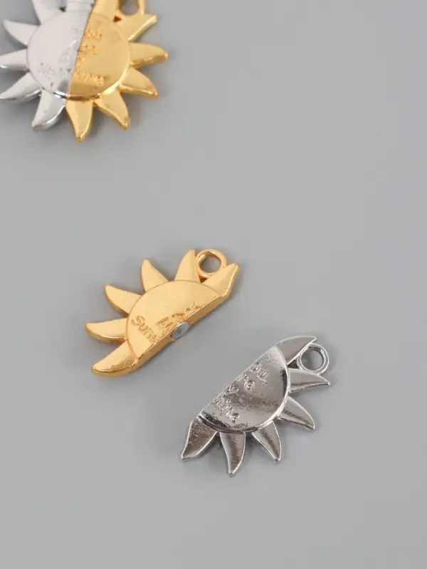 Замок магнитный металл Замок магнитный металл "Солнце" набор 2 шт золото-серебряный 2,7х2,6 см