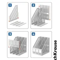 Подставка для бумаг ErichKrause Classic, белая, пластик