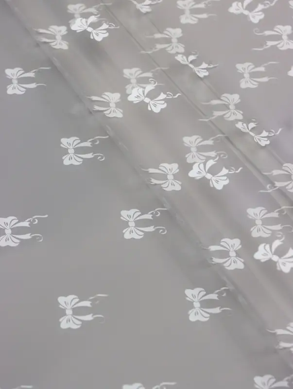 Пленка прозрачная с рисунком «Бантики» Белый 0.7×8.2±5%м