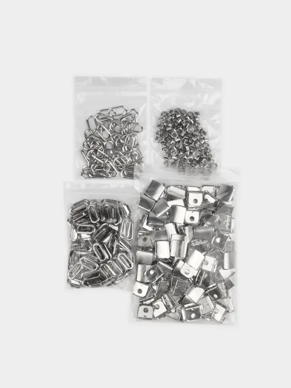 Застёжка для кепки, с люверсом, 2×2 см, цвет серебряный