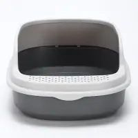 Лоток для кошек &laquo;Фур-Мур&raquo;, 48&times;35.5 см, с высоким бортом, с совком, покрытие софт-тач, смоки