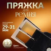 Пряжка для ремня, 4.2×3.4 см, 31 мм, цвет серебряный