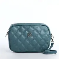 Сумка женская кросс-боди на молнии, 20&times;6.5&times;13 см, голубая