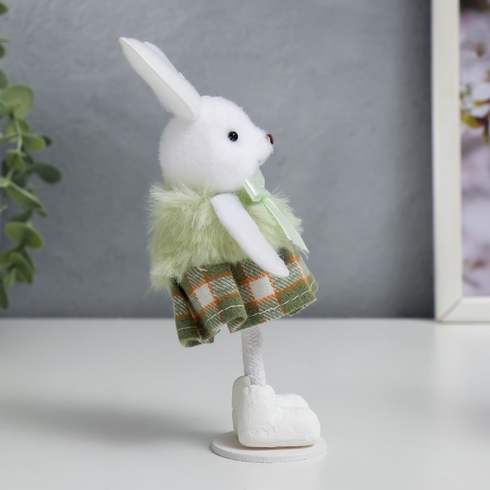 Сувенир  Сувенир "Зайка в клетчатой юбочке" МИКС 5х15,5 см