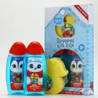 Подарочный набор для мальчика «Для тебя»: пена для купания, шампунь для волос и мочалка утка, Чистое счастье Подарочный набор для мальчика «Для тебя»: пена для купания, шампунь для волос и мочалка утка, Чистое счастье