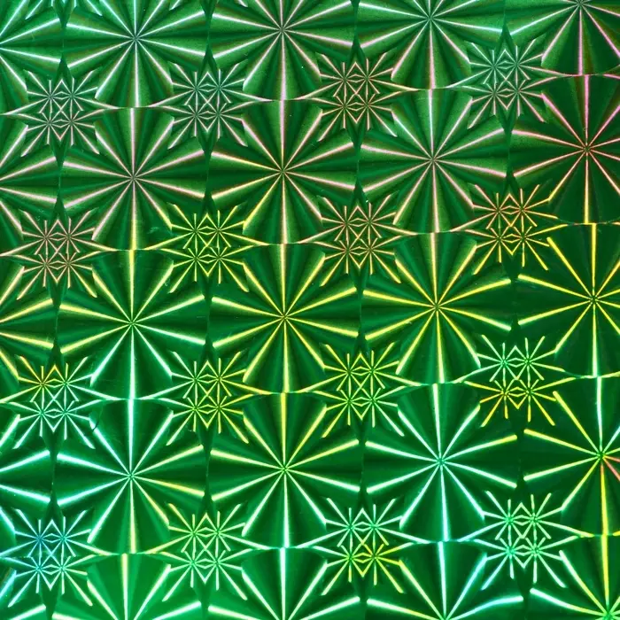Пленка голография, зелёный, 70×100 см, рисунок МИКС