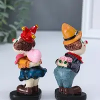 Набор фигурок полистоун &laquo;Клоуны - признание в любви&raquo;, 2 шт., 5.2&times;5&times;11.5 см