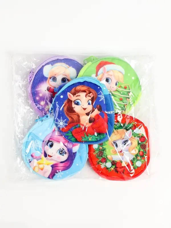 Кошелёк детский «Лошадки», плюшевый, МИКС