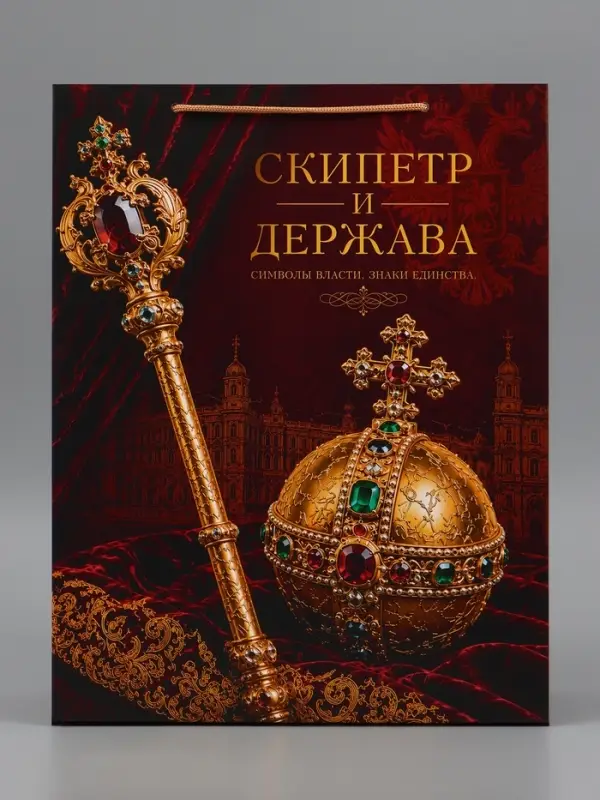 Пакет подарочный &laquo;Скипетр и Держава&raquo;, 31&times;40&times;11.5 см