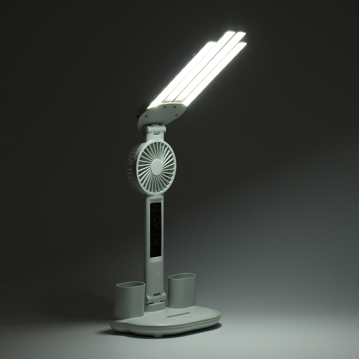 Часы - лампа электронные: календарь, термометр, органайзер, вентилятор, 7 Вт, 3 режима, USB Часы - лампа электронные: календарь, термометр, органайзер, вентилятор, 7 Вт, 3 режима, USB