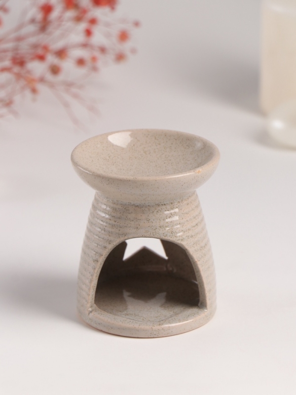 Аромалампа керамика "Звезда" песочная 6,3х6,3х7,5 см