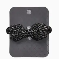 Зажим для кардигана "Ажур", бант, цвет чёрный в сером Зажим для кардигана "Ажур", бант, цвет чёрный в сером