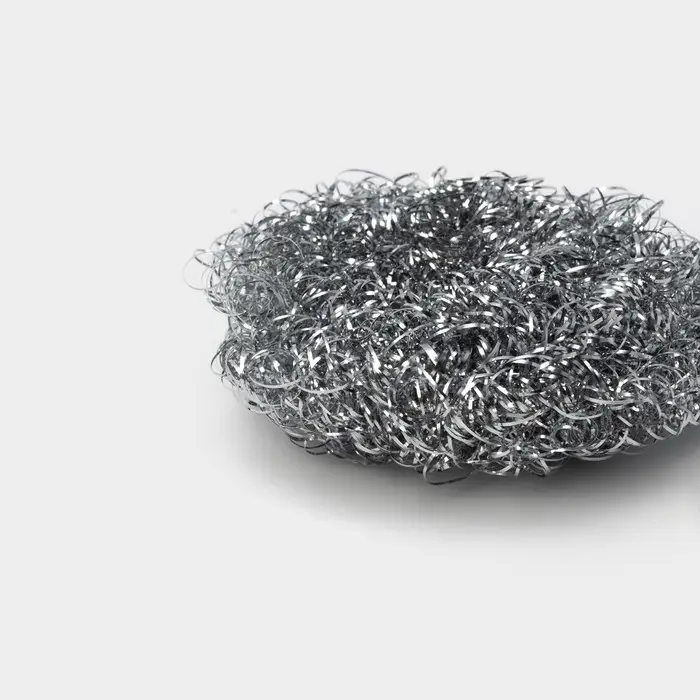 Губка для посуды Доляна, спираль, металлическая, 6&times;6&times;2 см