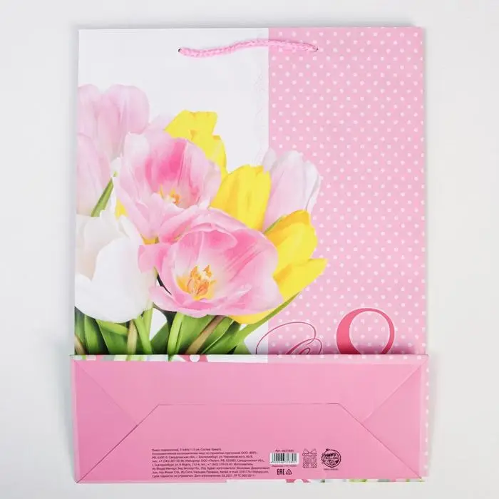Пакет подарочный ламинированный, упаковка, «8 марта», L 31 х 40 х 11.5 см Пакет подарочный ламинированный, упаковка, «8 марта», L 31 х 40 х 11.5 см
