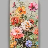 Конверт для денег &laquo;Цветы&raquo;, акварельный картон, тиснение, 16.5&times;8 см