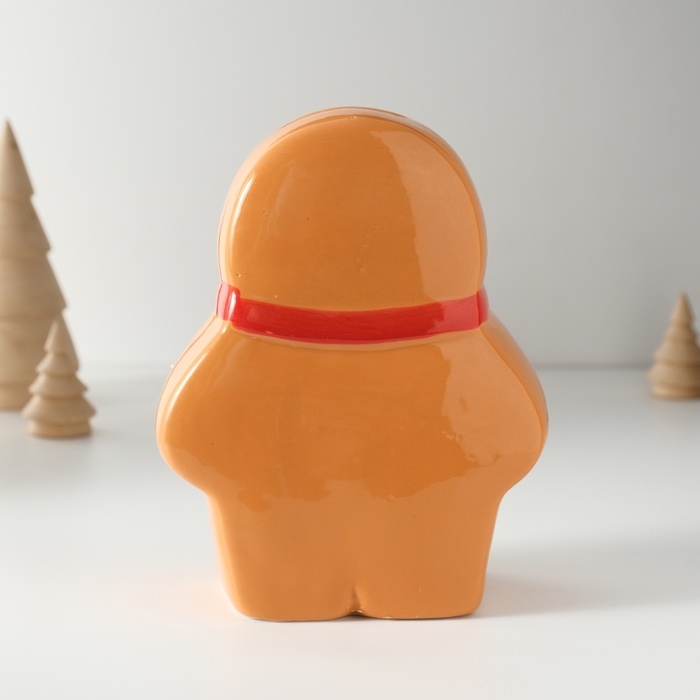 Копилка керамика  Копилка керамика "Пряничка в уютном шарфике" 7,2х12,3х15,3 см