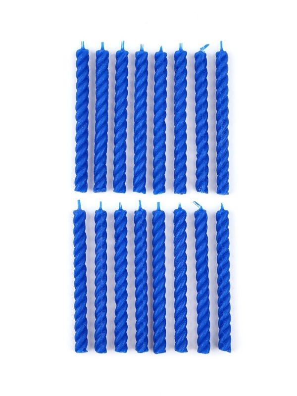 Свечи для торта, синие, 16 шт., 6,5 х 0,5 см Свечи для торта, синие, 16 шт., 6,5 х 0,5 см