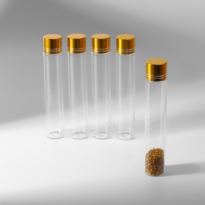 Баночки для хранения бисера, d = 2,2 × 12 см, 5 шт Баночки для хранения бисера, d = 2,2 × 12 см, 5 шт