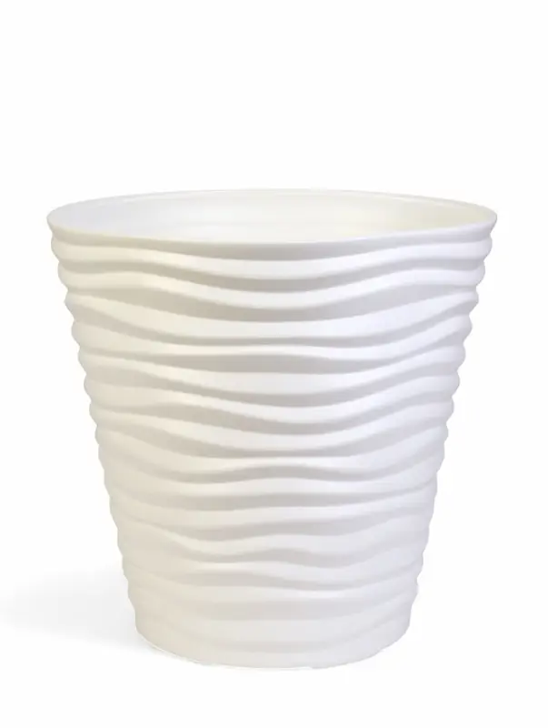 Кашпо для цветов &laquo;Дюна&raquo;, 50 л, d=45 см, h=45 см, пластиковое, белое