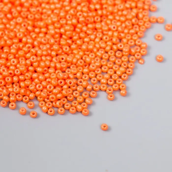 Бисер стекло 12/0  Бисер стекло 12/0 "Апельсин" 15 гр
