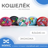 Кошелёк на молнии, цвет МИКС