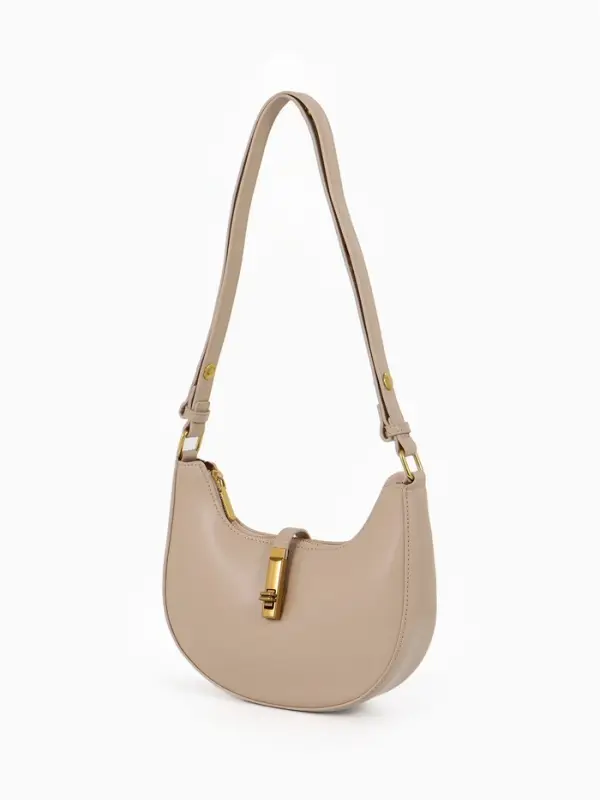 Сумка женская багет TEXTURA на молнии, 24&times;6&times;14 см, бежевая