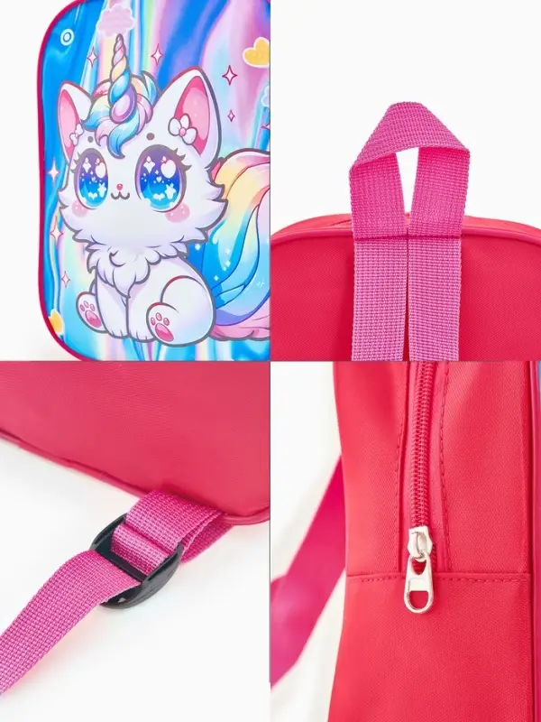 Рюкзак детский 20,5*9*24, отд на молнии, единорог ярко-розовый Рюкзак детский 20,5*9*24, отд на молнии, единорог ярко-розовый