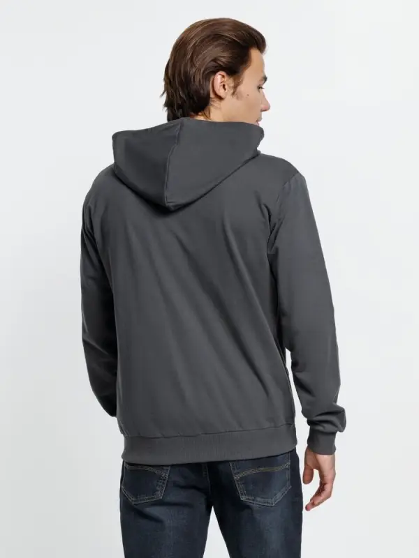 Толстовка на молнии с капюшоном Siverga, темно-серая (графит), размер S