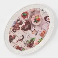 Поднос овальный Доляна &laquo;Пастораль&raquo;, 39&times;29&times;3.5 см, цвет МИКС