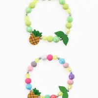 Браслет детский &laquo;Выбражулька. Ананас с листочками&raquo;, d=5 см, МИКС