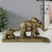 Фигурка полистоун &laquo;Слониха со слонёнком на прогулке&raquo;, 21&times;8&times;10.8 см