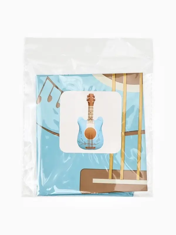 Воздушный шар фольгированный 35" "Гитара" цвет голубой