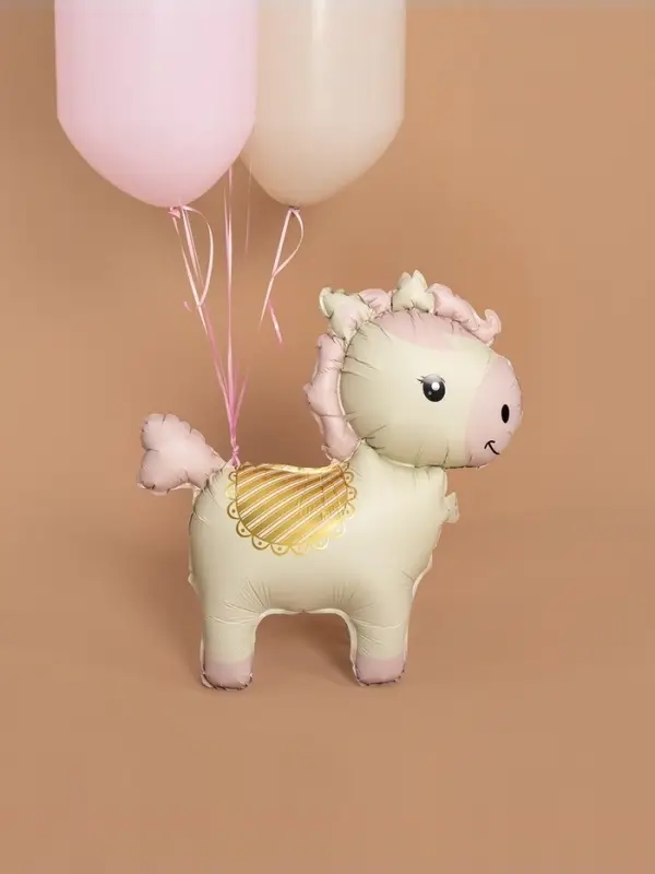 Воздушный шар фольгированный 3D 25 Воздушный шар фольгированный 3D 25" «Лошадка», кремовый
