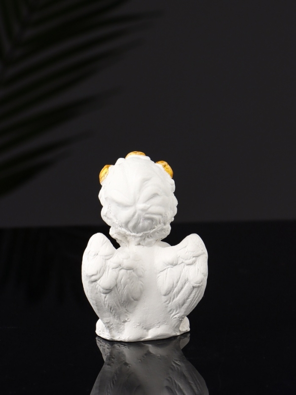 Набор фигур "Ангелы на подносе" 20х10х16 см, белый