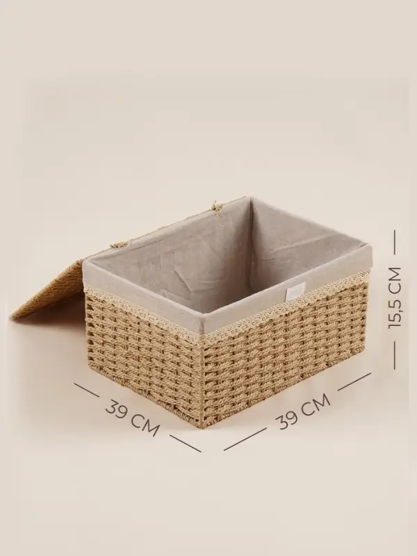Корзина для хранения SL Home, плетёная, ручной работы, 30&times;20&times;15.5 см